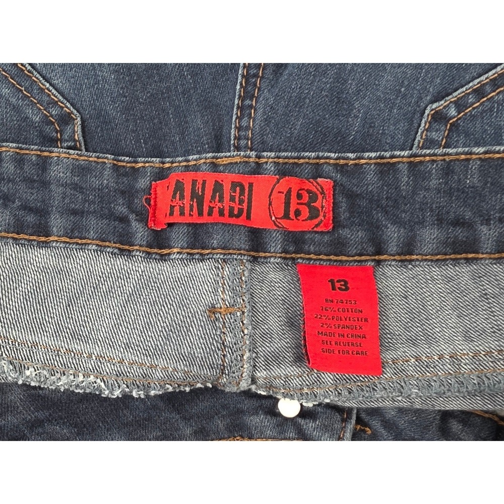 Zana Di Jeans Skinny Low Rise Dark Wash Stretch Y2K Juniors 13 - Picture 7 of 8